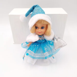 Amazing Mrs. Santa Claus costume Christmas Liddle Kiddles Doll Outfit Handmade clothes outfit 7 pcs set hat dress mantle gift bag NO doll