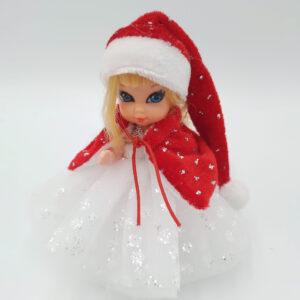 Mrs. Santa Claus Christmas Skediddle Liddle Kiddles 4 inch walking Doll clothes Outfit costume hat dress mantles shoes petticoat NO doll