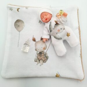 mini zuru baby 2.5 inch silicone  reborn doll cosy nursery set  bedding for 1/6 scale baby NO doll No bed