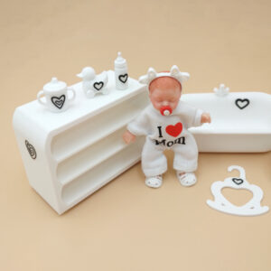 I love Mom 12-piece set for my mini baby zuru 2.5 inch 1:6 scale doll - clothes, accessories, furniture, N0 doll