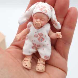 Cute bunny set my mini baby zuru clothes for 2.5 inch 1:6 scale doll N0 doll