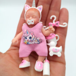 Cute unicorn set for my mini baby zuru 2.5 inch 1:6 scale doll- clothes, accessories, furniture, N0 doll